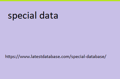 special data