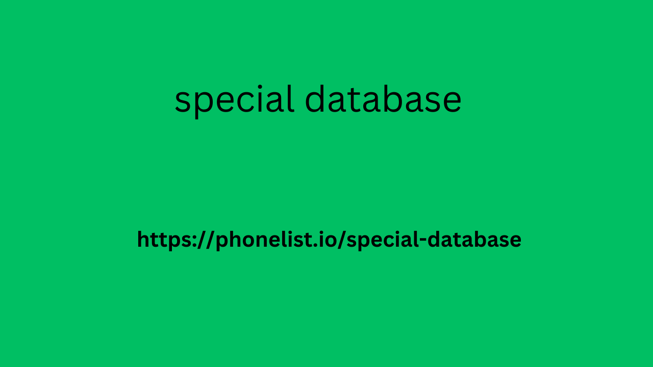 special database