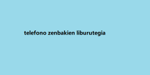 telefono zenbakien liburutegia